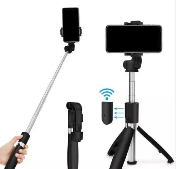 Extendable Flash 3-in-1 Selfie Stick Tripod with Bluetooth Remote