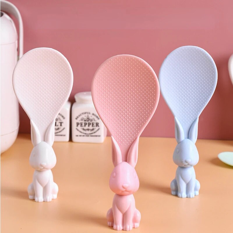 Rabbit Standing Non-Stick Rice Spoon (Pack of 3)