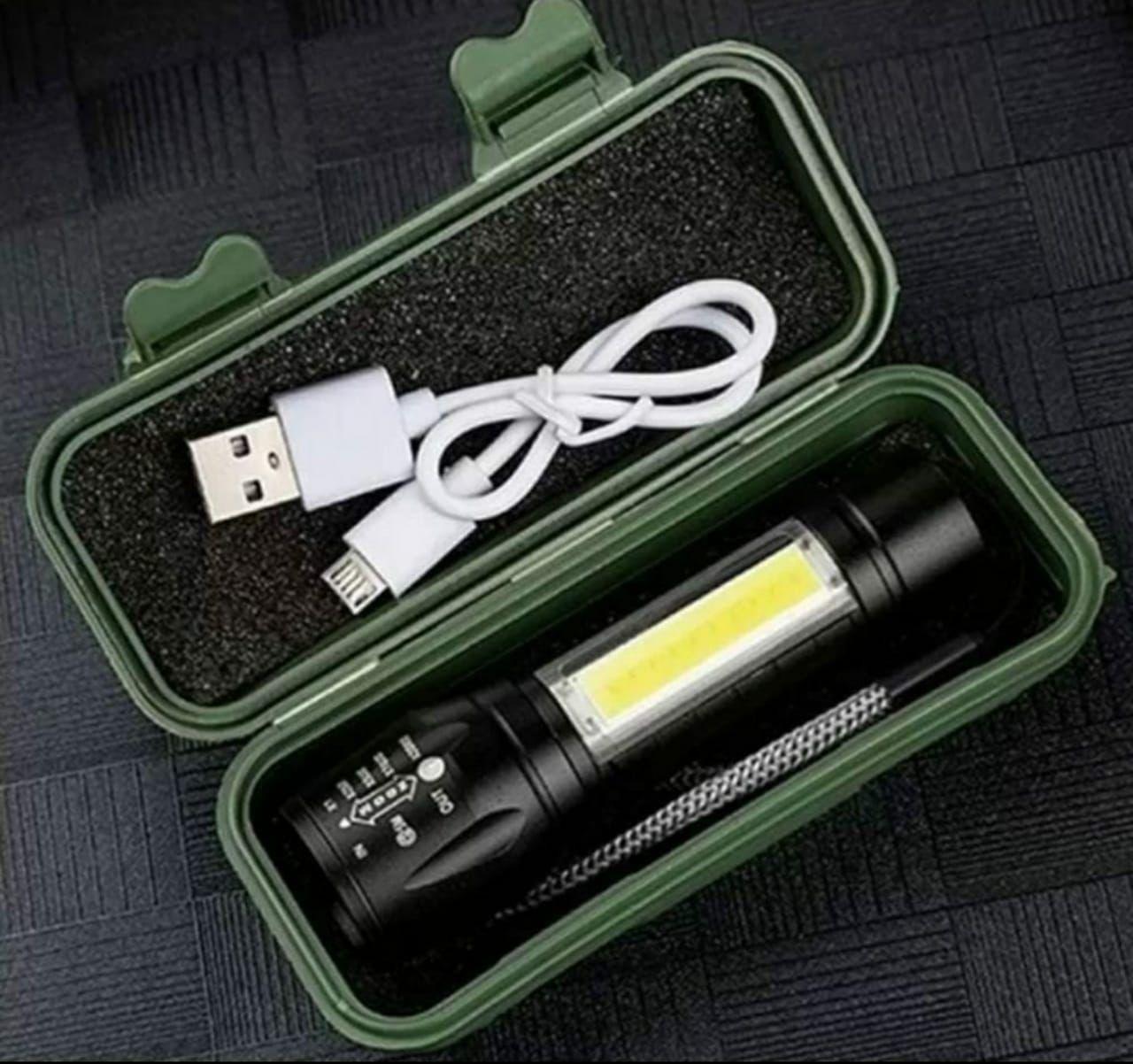 4000LM Waterproof Mini Flashlight Built in Battery USB Charging